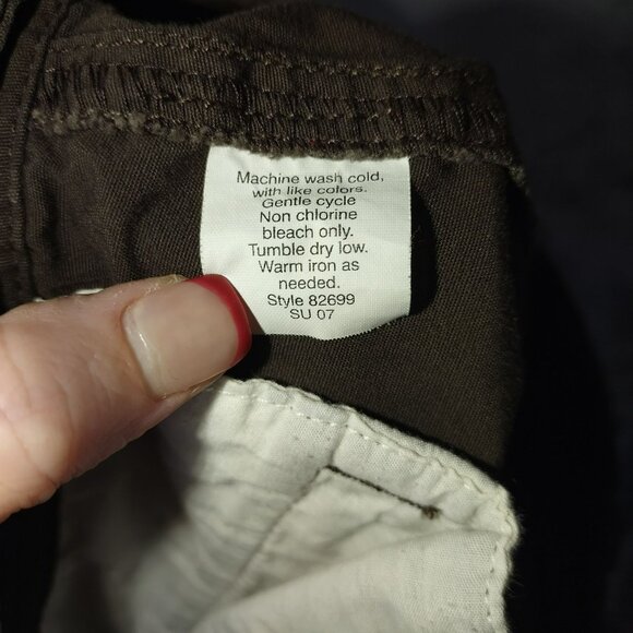 J Crew Womens Button Front Mini Skirt Brown Size 4 100%Cotton Casual Preppy Y2K - Picture 4 of 9